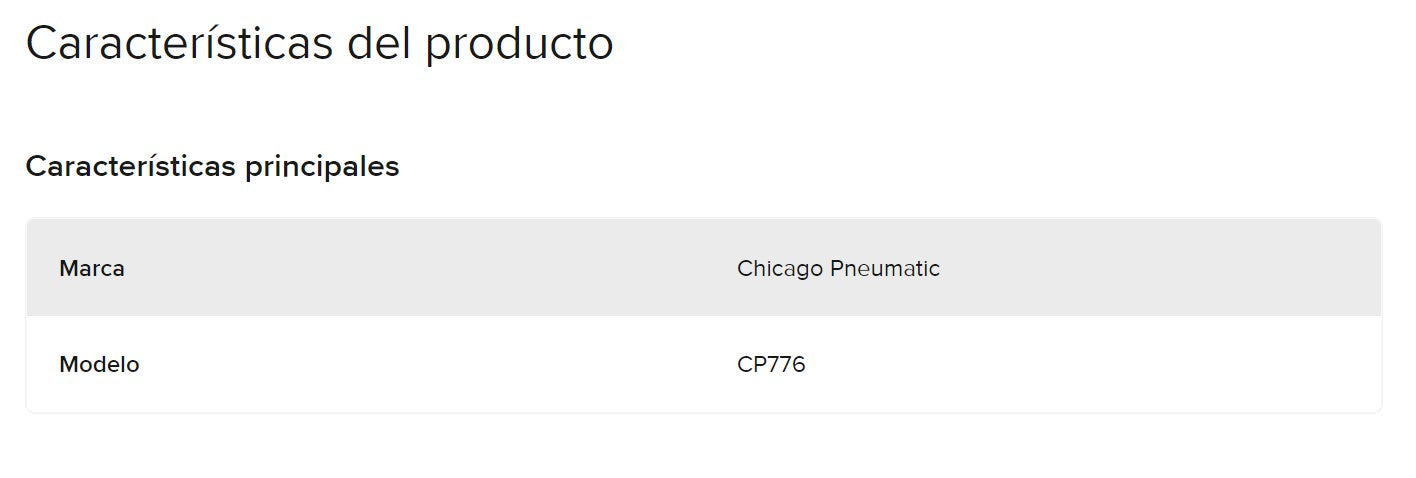 Pistola llave Neumática De Impacto Cuadro De 3/4 Cp776 Series